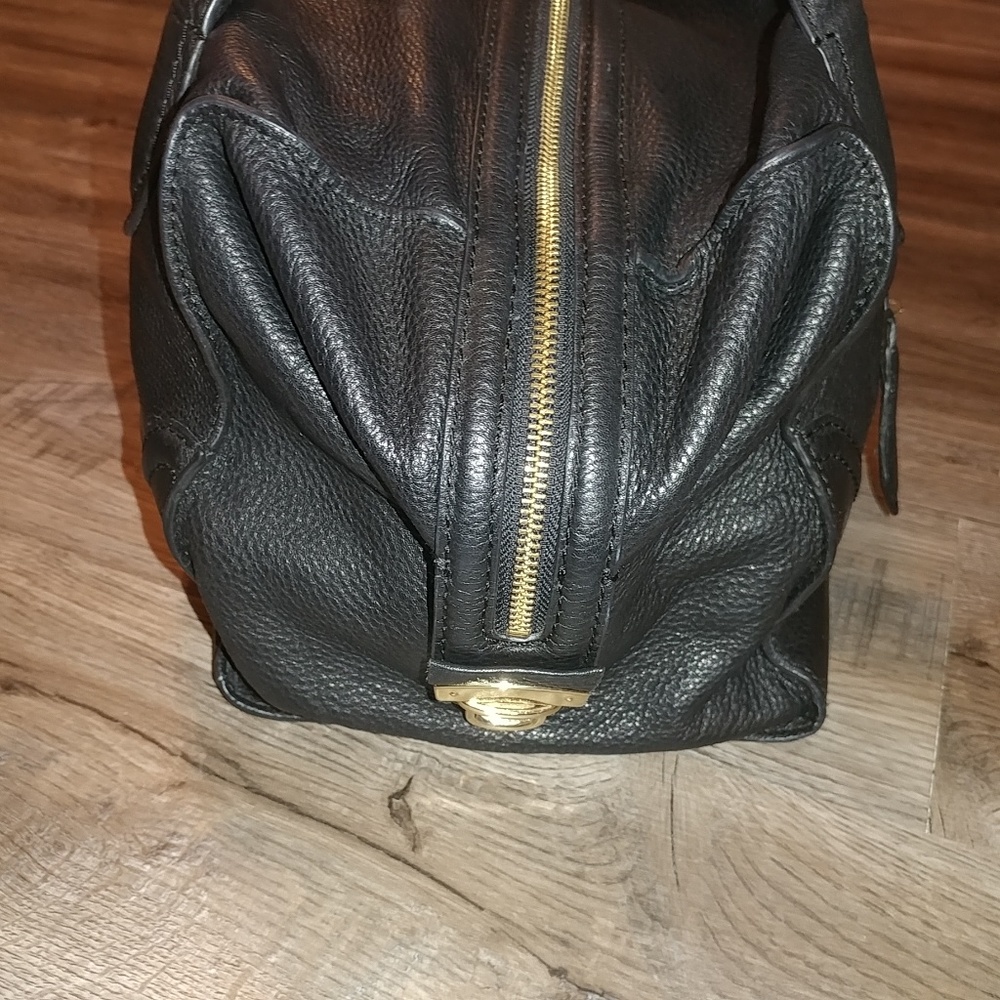SOLD Foley + Corinna Black Leather Boxy Tote - Picture 4 of 6